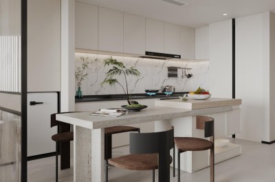 现代餐厅3D模型下载